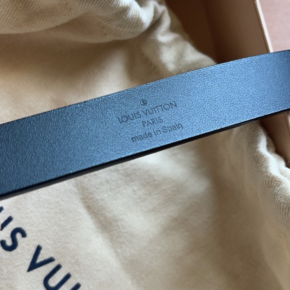 LV INITIALES 20MM belt silver / metallic size 75 - Picture 5 of 8